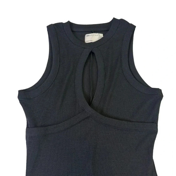 Asos Design Black Maxi Dress Sleeveless Stretch Cutout Size 6 Women's NWT - Picture 2 of 9